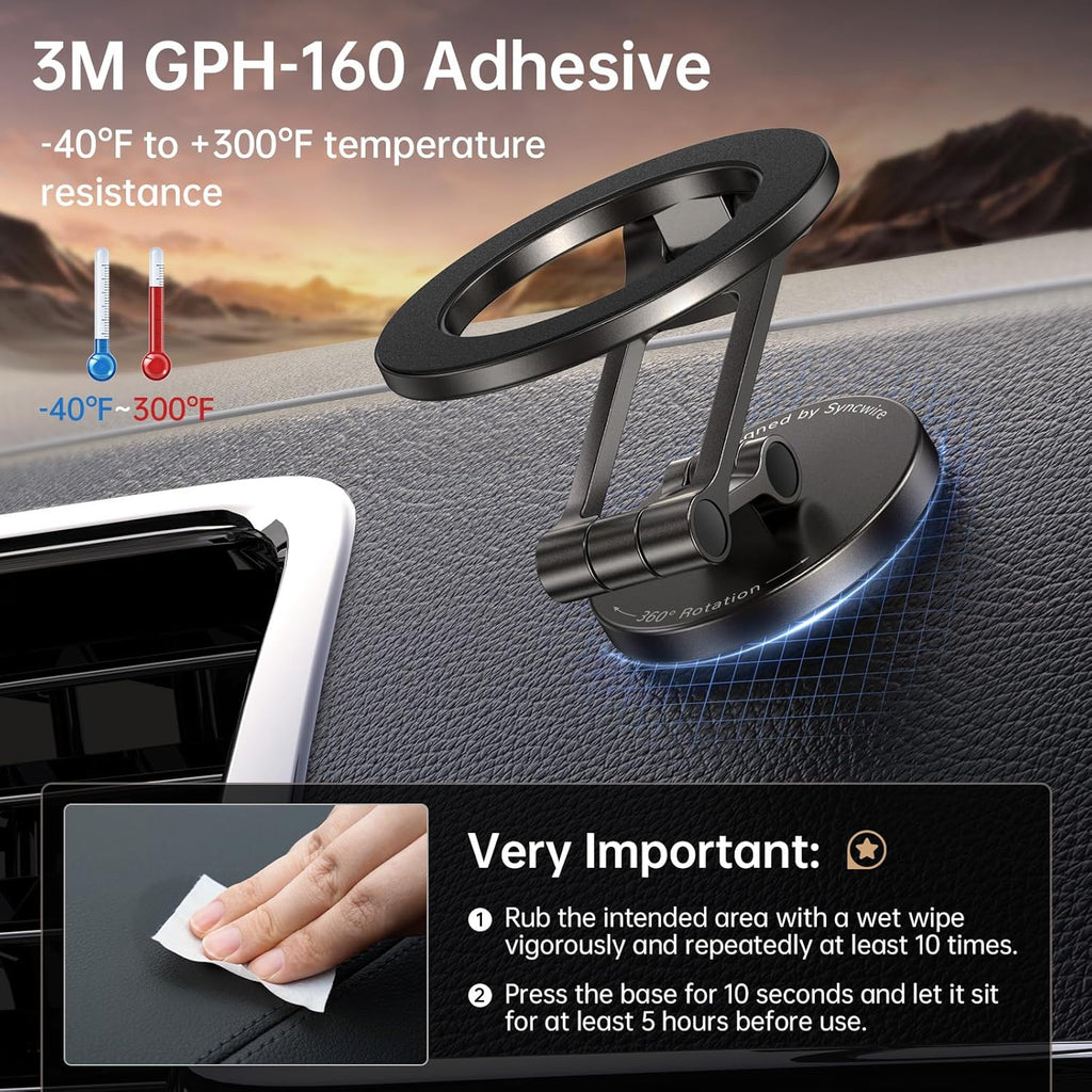 Fits Magsafe Car Mount for Car Dash&Tesla Screen[All-Metal] Magnetic Phone Holder, [Flexible Three-Axis]360° Rotation Car Mount Strong Magnets Car Phone Holder for Iphone 17 16 15 14 Pro Max | Strong Magnets, All Metal, Flexible 3 Axis, 360° Rotation, Dashboard and Screen Support, for Iphone 17 16 15 14 Pro Max