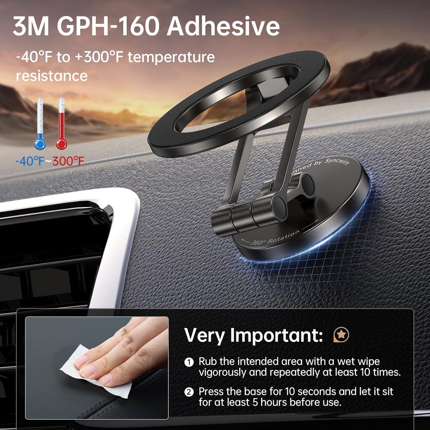 Fits Magsafe Car Mount for Car Dash&Tesla Screen[All-Metal] Magnetic Phone Holder, [Flexible Three-Axis]360° Rotation Car Mount Strong Magnets Car Phone Holder for Iphone 17 16 15 14 Pro Max | Strong Magnets, All Metal, Flexible 3 Axis, 360° Rotation, Dashboard and Screen Support, for Iphone 17 16 15 14 Pro Max