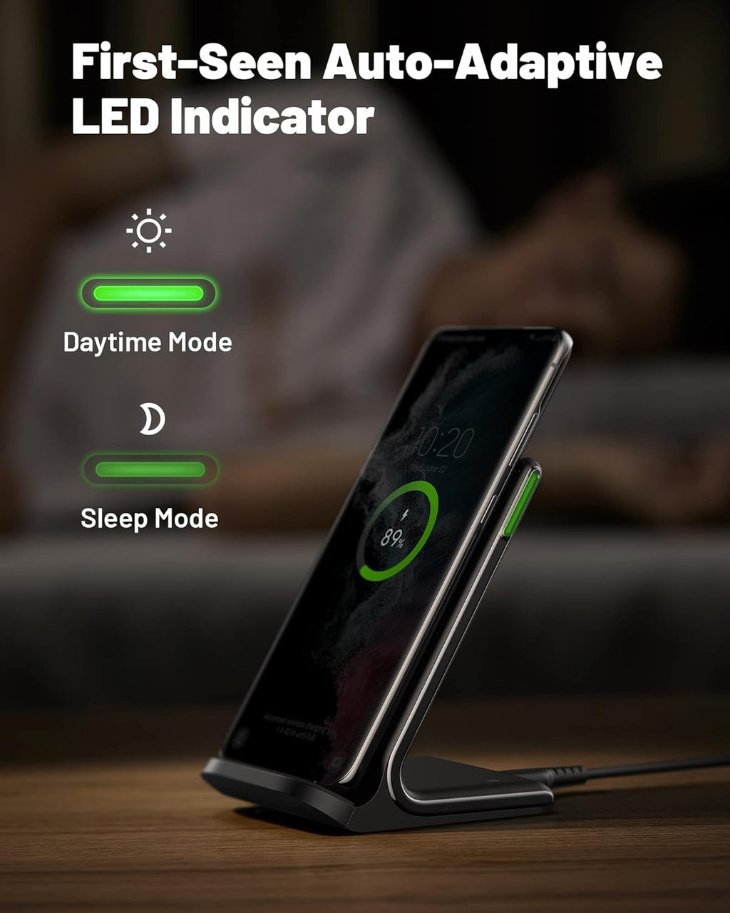 Revolutionary 15W Fast Wireless Charger with Adaptive LED Light - Perfect for iPhone 17, Samsung S25, and More!