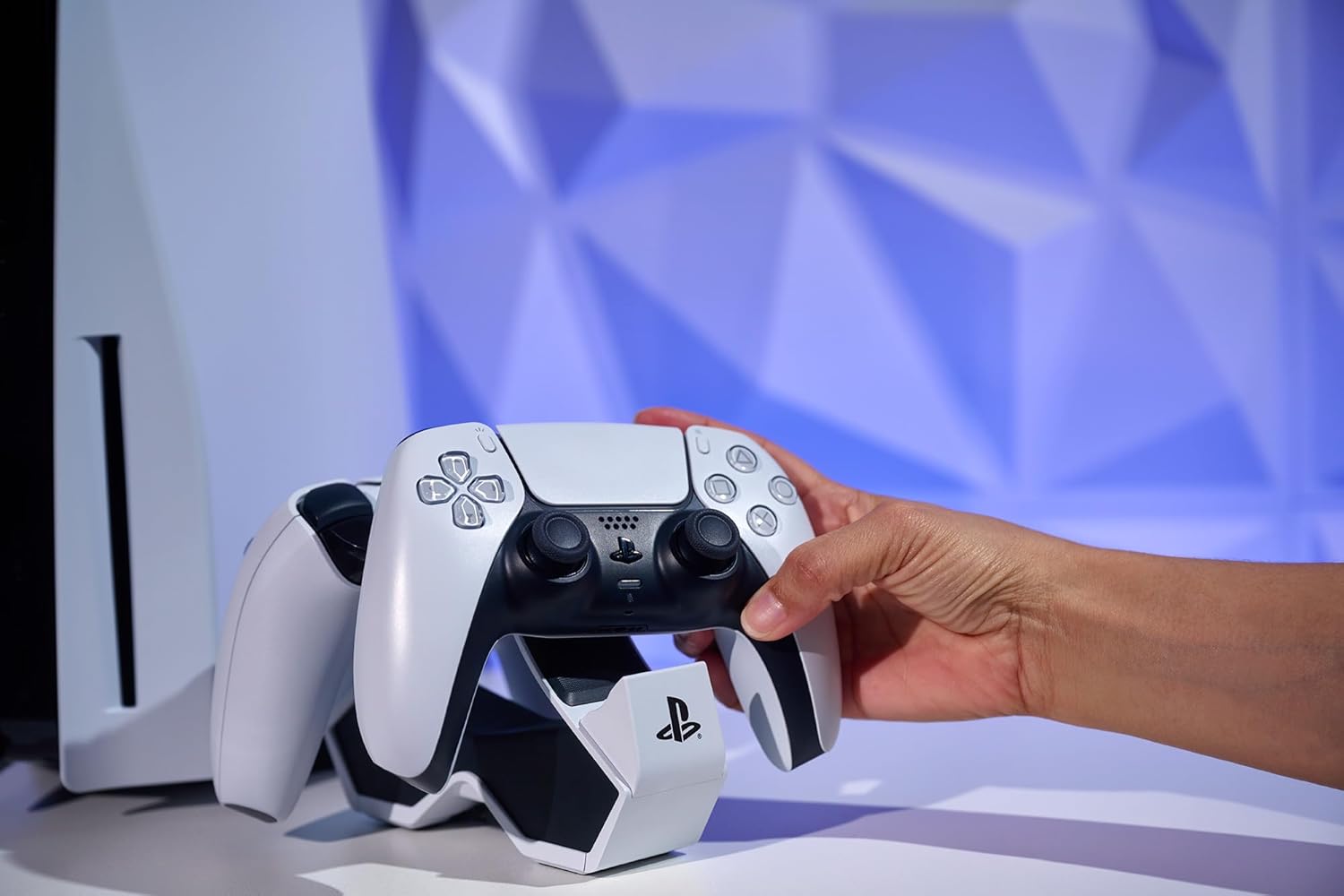 Effortlessly Charge and Showcase Your DualSense Controllers with the Official PS5 Twin Charging Station