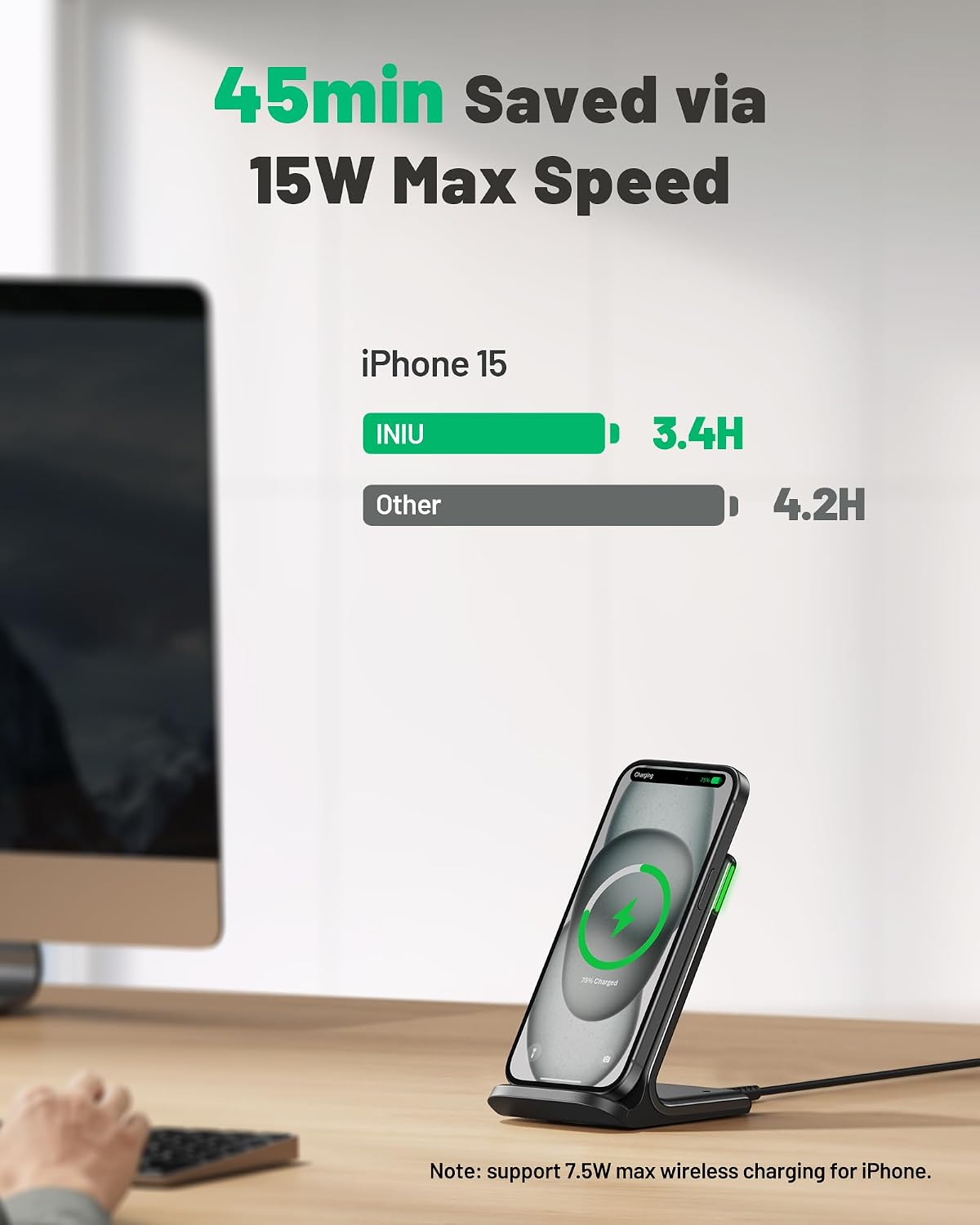 Revolutionary 15W Fast Wireless Charger with Adaptive LED Light - Perfect for iPhone 17, Samsung S25, and More!