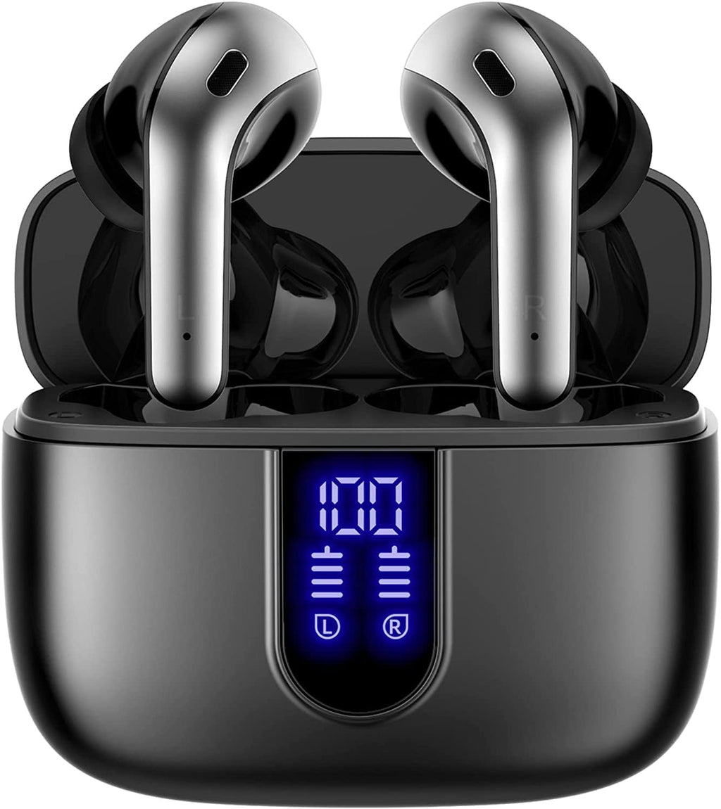 Experience Superior Sound with Bluetooth True Wireless Earbuds - 60 Hours Playback, Waterproof Design, and Wireless Charging Case for Ultimate Convenience