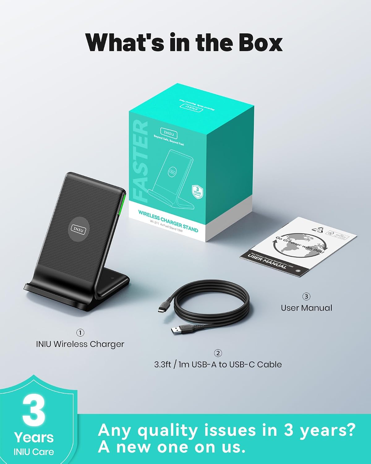 Revolutionary 15W Fast Wireless Charger with Adaptive LED Light - Perfect for iPhone 17, Samsung S25, and More!