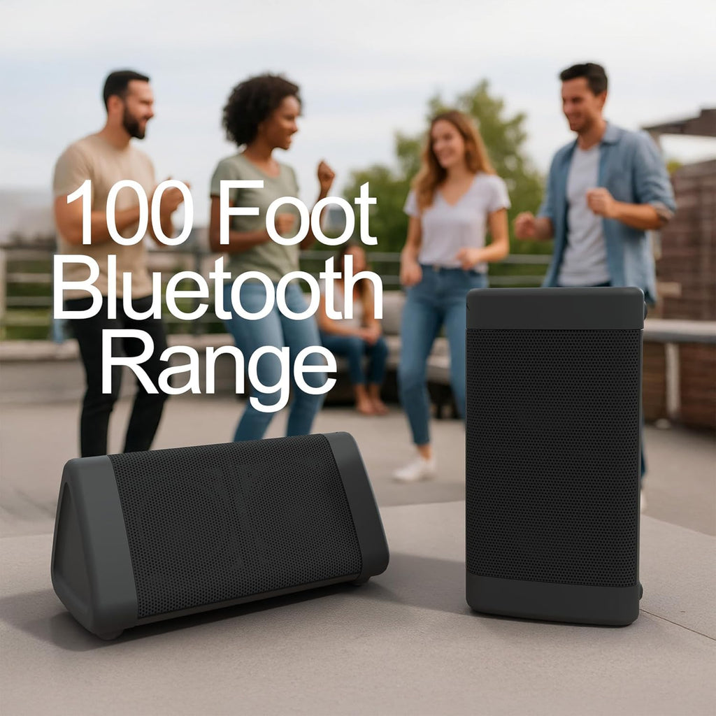 OontZ Angle 3 (4th Gen) - Powerful Portable Bluetooth Speaker with 12W Stereo Sound, 24-Hour Playtime, Rich Bass, 100-Foot Wireless Range, and Waterproof Design for Home, Outdoor, and Travel