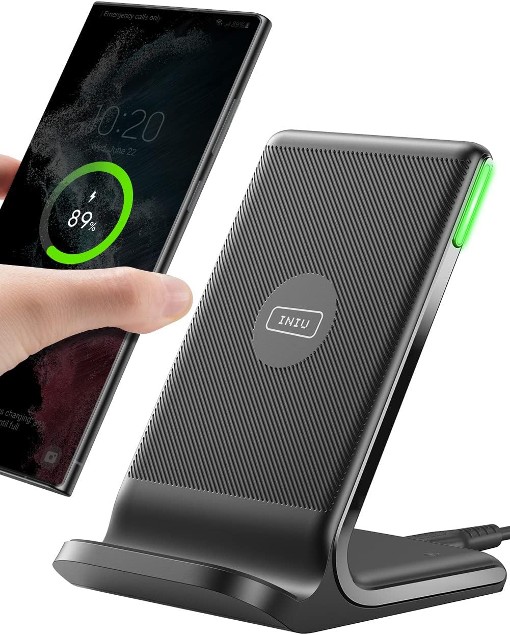 Revolutionary 15W Fast Wireless Charger with Adaptive LED Light - Perfect for iPhone 17, Samsung S25, and More!