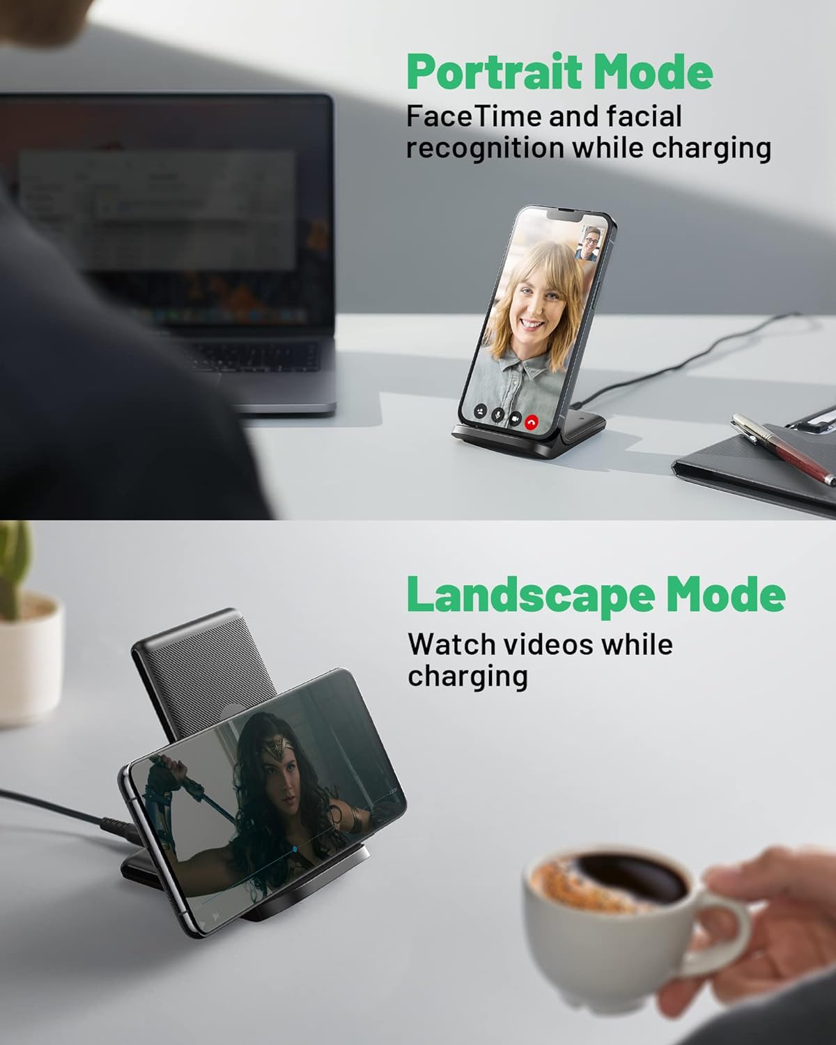 Revolutionary 15W Fast Wireless Charger with Adaptive LED Light - Perfect for iPhone 17, Samsung S25, and More!