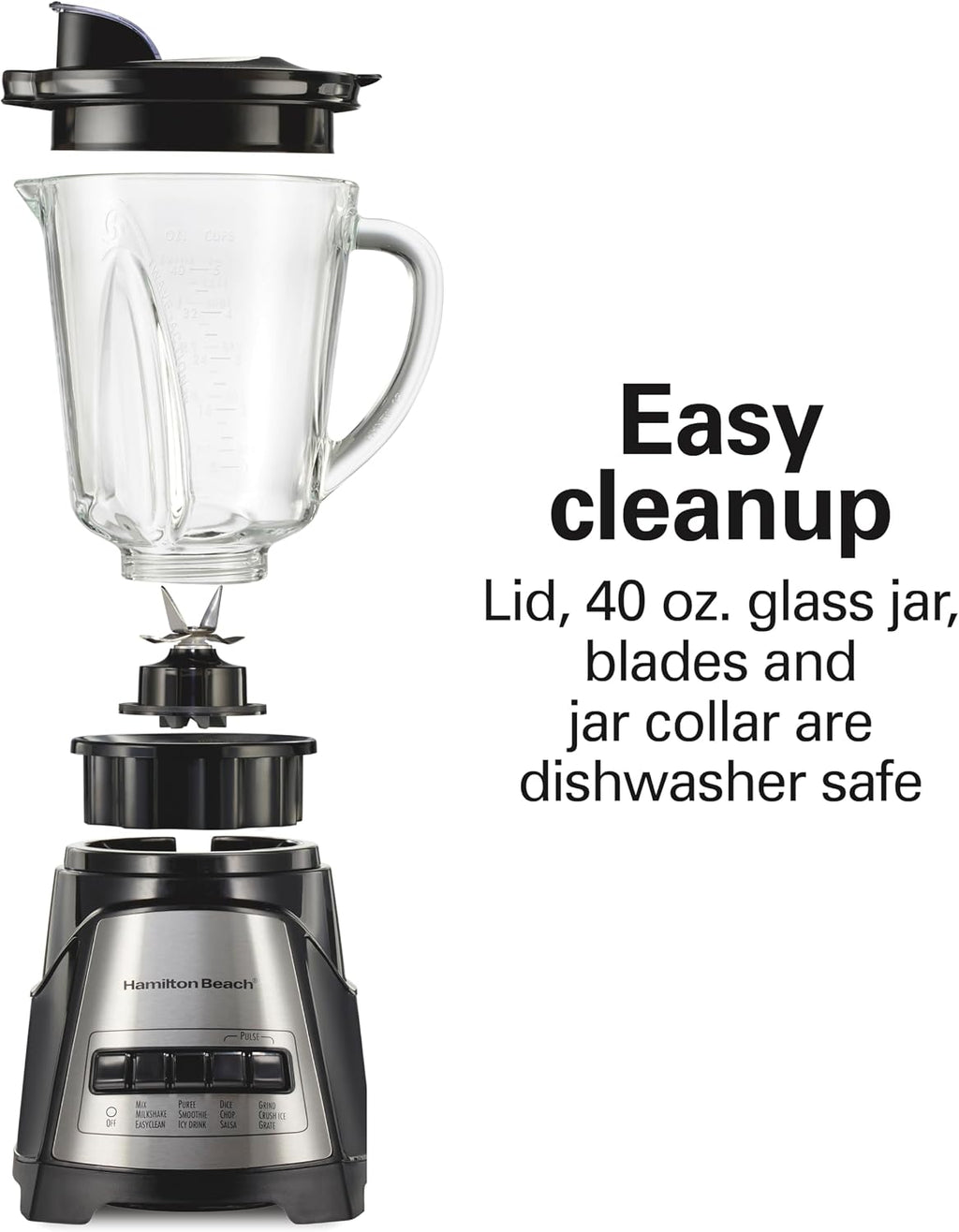 Unleash Your Culinary Creativity with the Power Elite Blender - 40 Oz Glass Jar, 12 Functions, and 700 Watts of Blending Power in Sleek Black