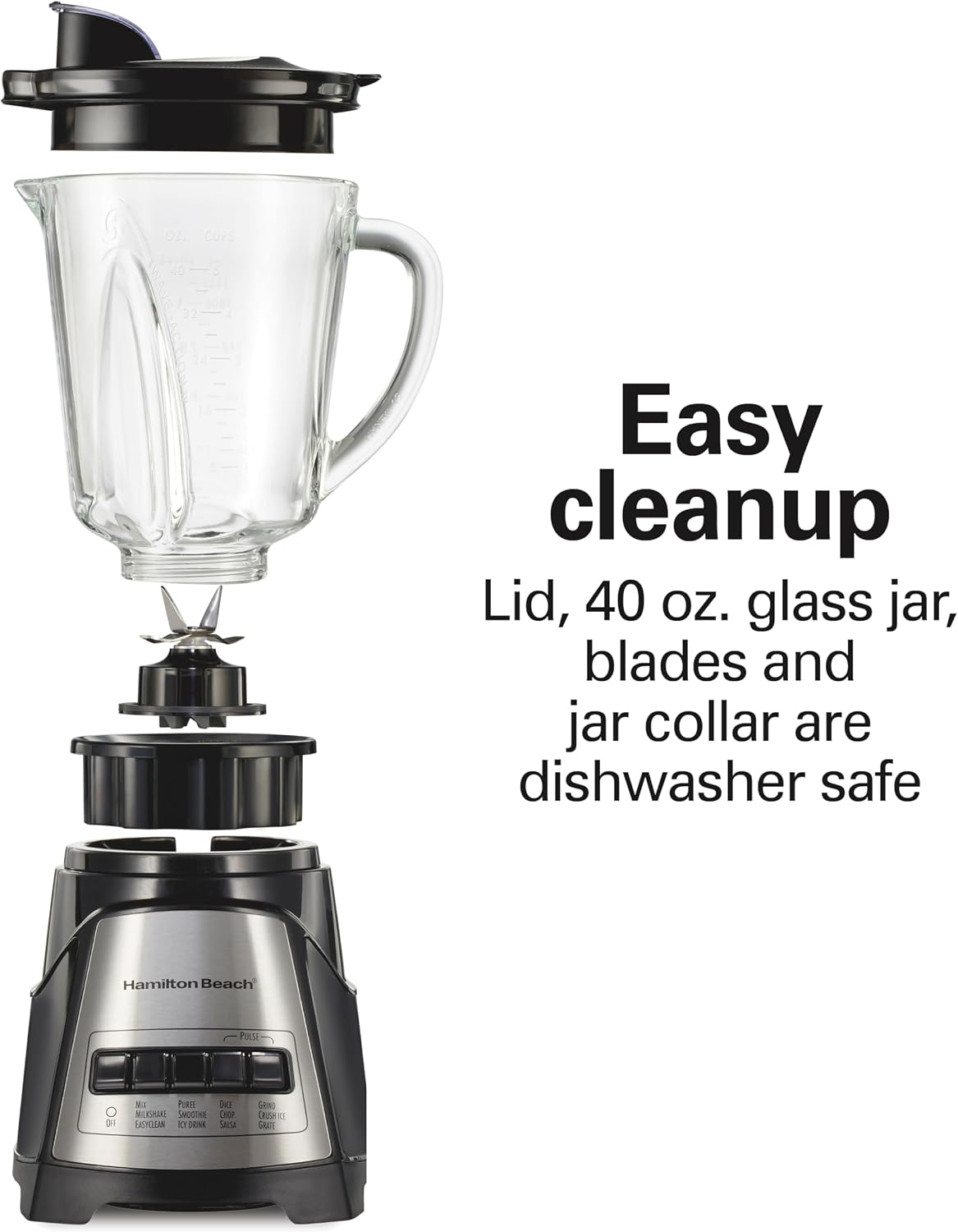 Unleash Your Culinary Creativity with the Power Elite Blender - 40 Oz Glass Jar, 12 Functions, and 700 Watts of Blending Power in Sleek Black