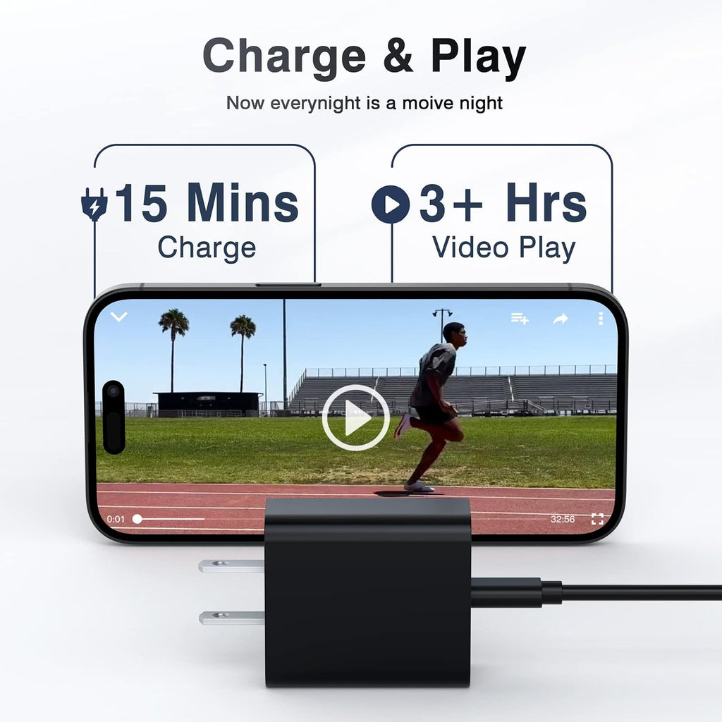 Power Up with the 20W Dual Port USB C Wall Charger - Fast Charging Adapter for iPhone 17/16/15/14/13/12 & More - 2 Pack in Sleek Black