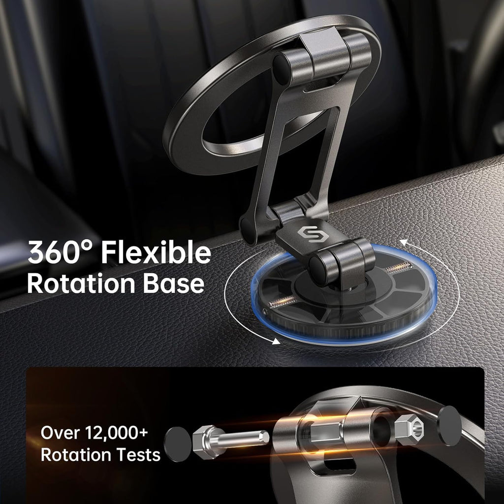 Fits Magsafe Car Mount for Car Dash&Tesla Screen[All-Metal] Magnetic Phone Holder, [Flexible Three-Axis]360° Rotation Car Mount Strong Magnets Car Phone Holder for Iphone 17 16 15 14 Pro Max | Strong Magnets, All Metal, Flexible 3 Axis, 360° Rotation, Dashboard and Screen Support, for Iphone 17 16 15 14 Pro Max